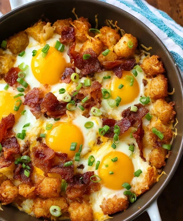 Beef Beef Bacon Egg And Cheese Breakfast Totchos