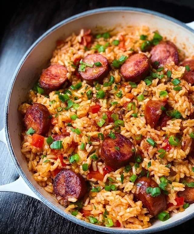 One Pot Smoked Sausage And Rice