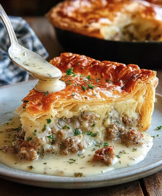 Sausage Gravy Puff Pie