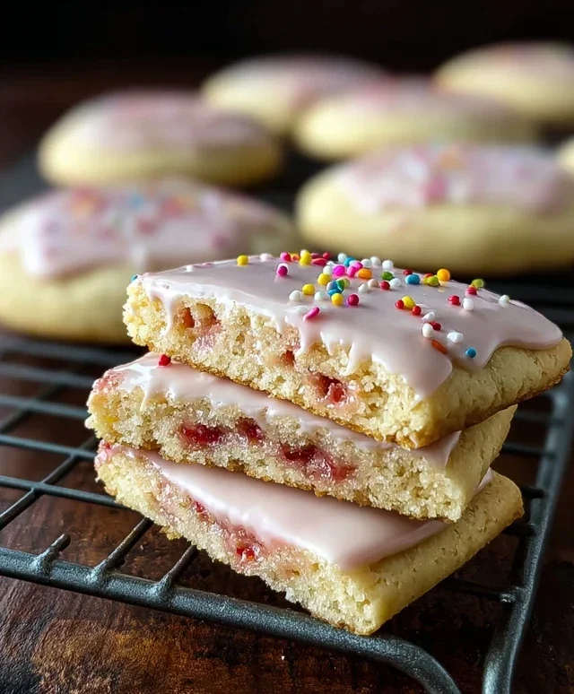 Strawberry Pop Tart Cookies
