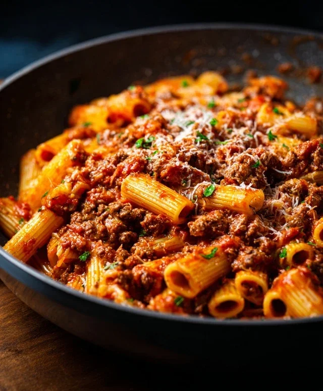Beef Pasta in Tomato Sauce {Beef Ragu Pasta}