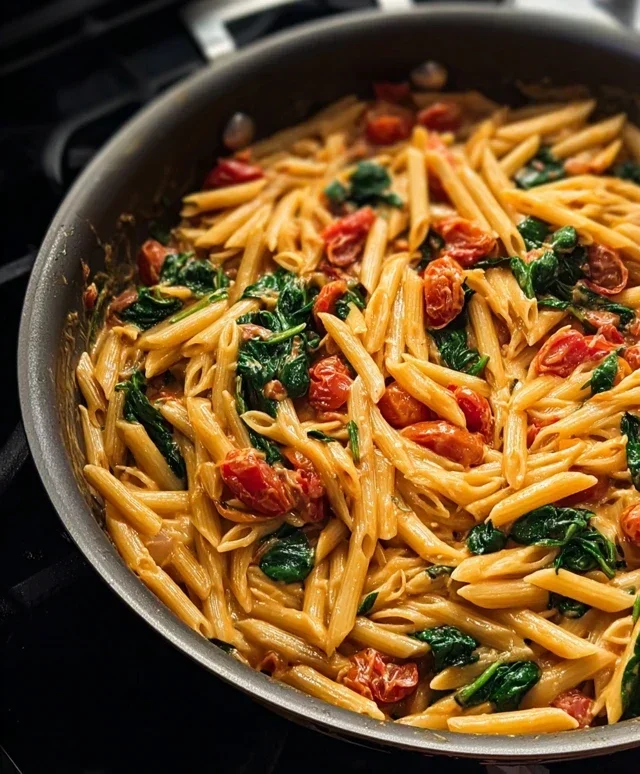 One-Pot Spinach Tomato Pasta