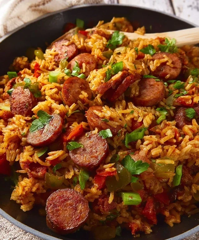 Cajun Sausage and Rice Skillet