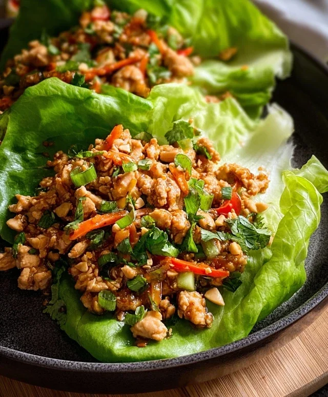 Thai Chicken Lettuce Wraps