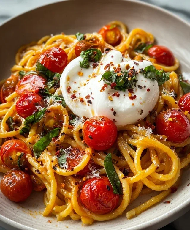Burst Tomato Burrata Pasta