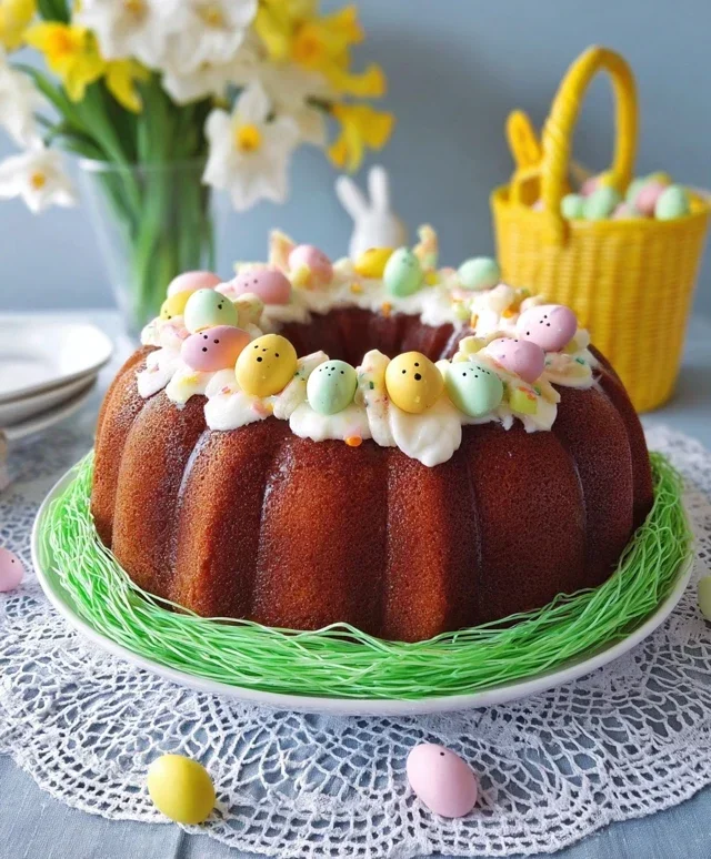 Easter Basket Bundt Cake Recipe (Easy Spring Dessert!)