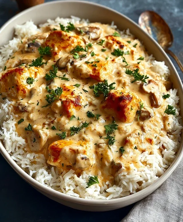 Creamy Smothered Chicken and Rice