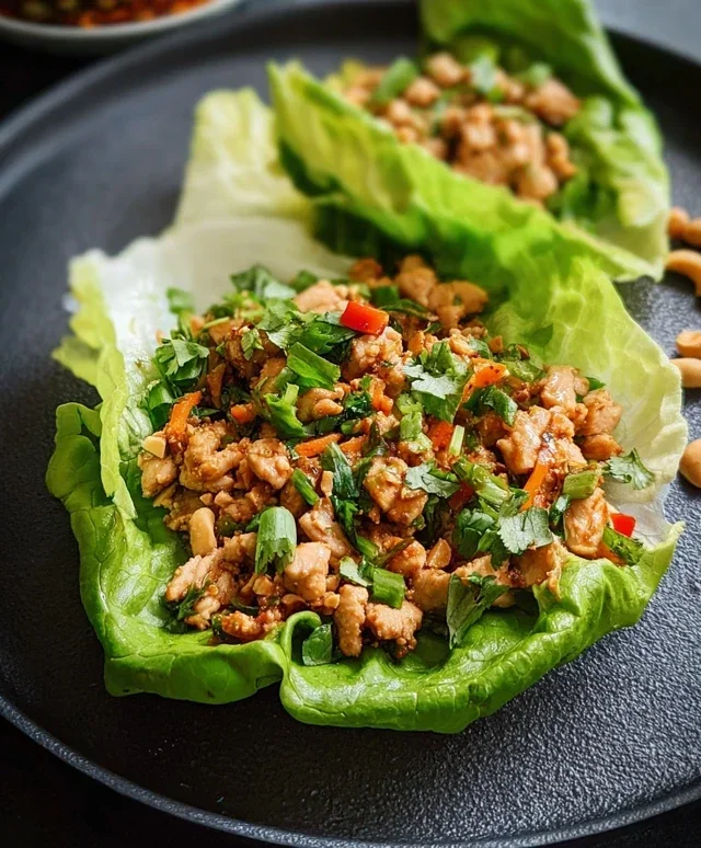 Thai Chicken Lettuce Wraps