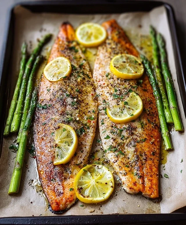 Baked Rainbow Trout with Lemon, Pepper, and Garlic