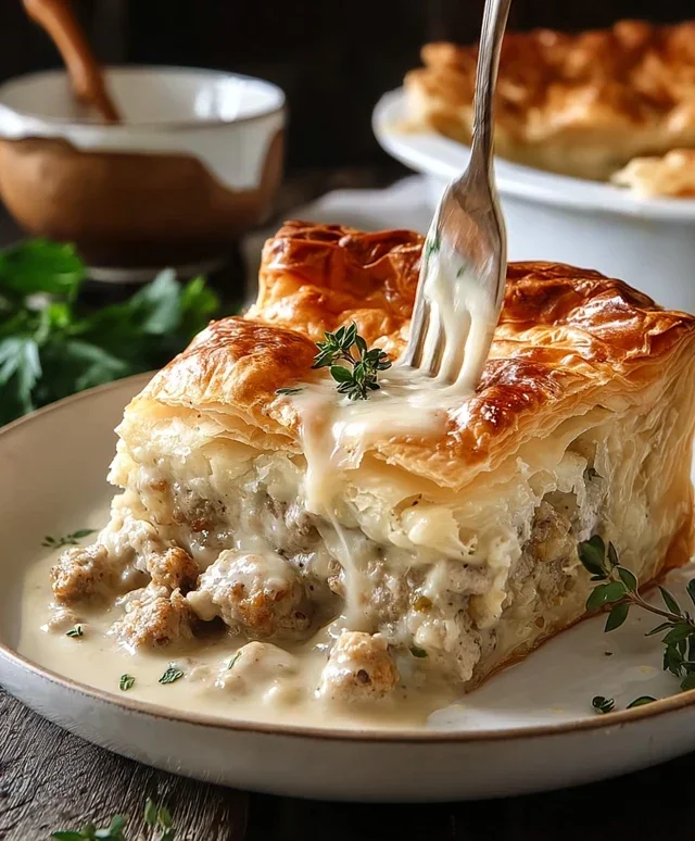 Sausage Gravy Puff Pie