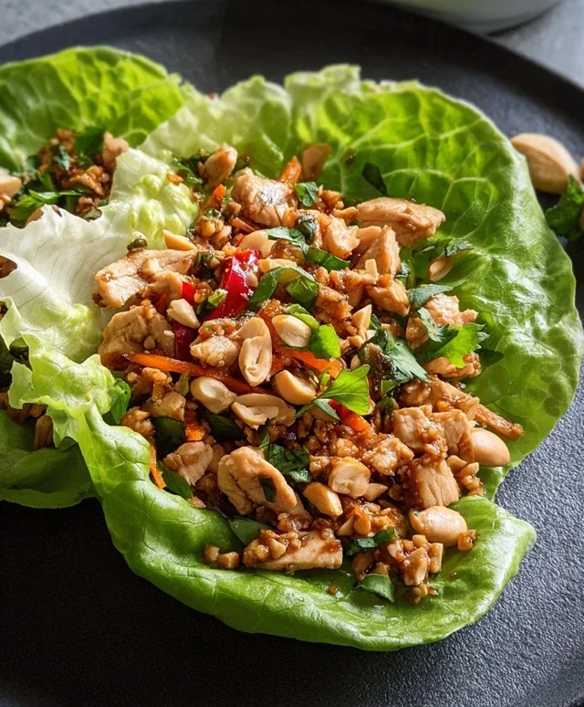 Thai Chicken Lettuce Wraps
