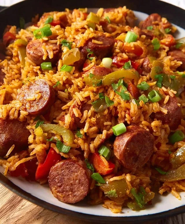Cajun Sausage and Rice Skillet