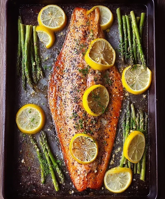 Baked Rainbow Trout with Lemon, Pepper, and Garlic