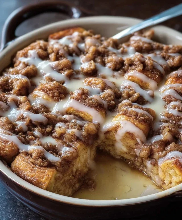 Apple Crisp Cinnamon Roll Casserole