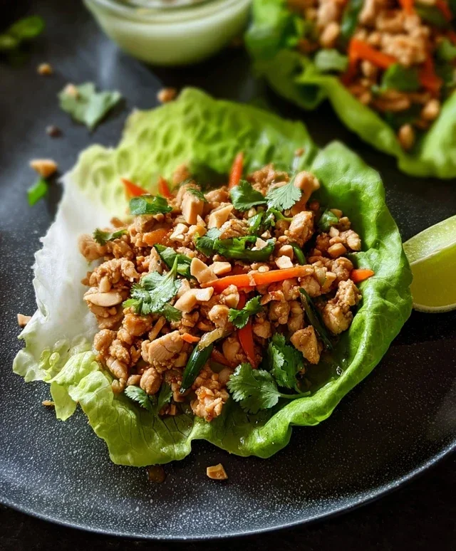 Thai Chicken Lettuce Wraps