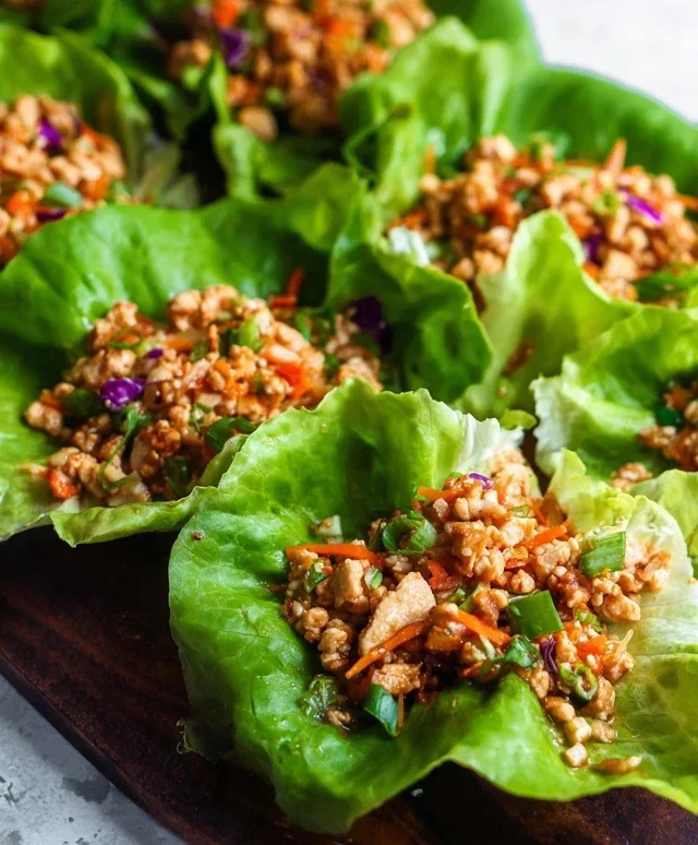 Asian chicken lettuce wraps recipe (Whole30, Pnon-non-non-alcoholic alternativeic non-alcoholic aleo, Low Carb)