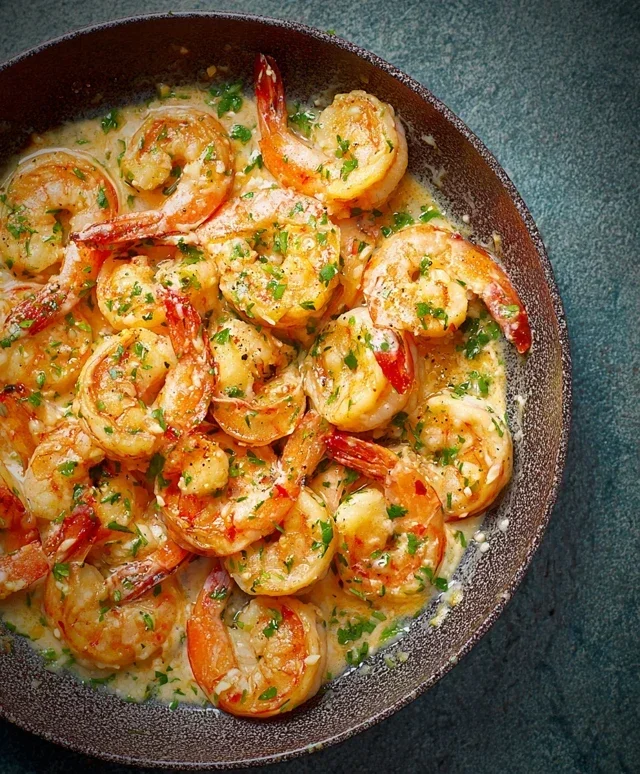 Creamy Garlic Shrimp (15 mins)