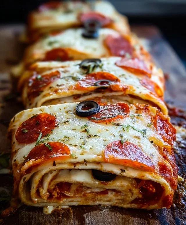 Easy Baked pizza Wraps