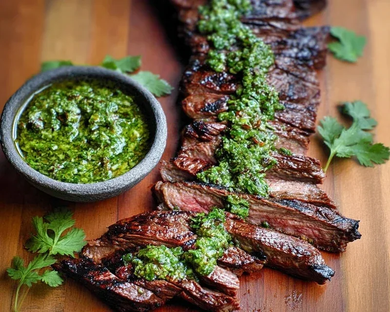 Skirt Steak Marinade Recipe with Chimichurri Recipe
