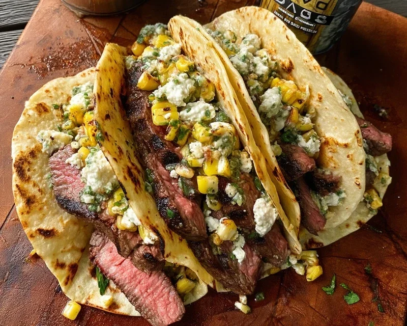 Grilled Elote Steak Tacos