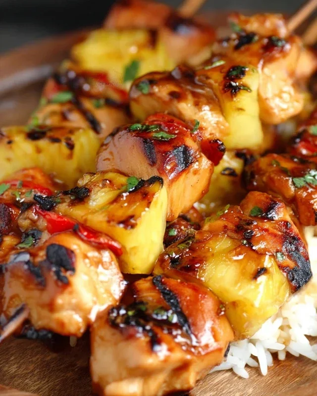 Pineapple Chicken Kebabs Recipe