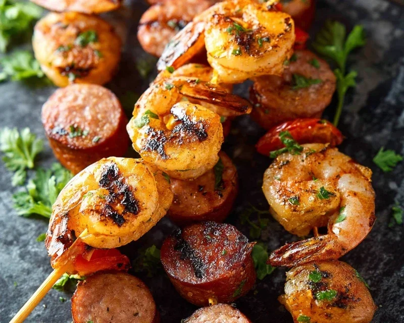 Sausage and Shrimp Kabobs