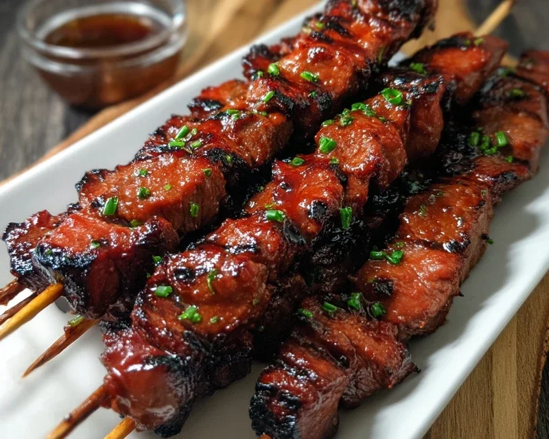 BBQ Beef Skewers with Filipino BBQ Marinade