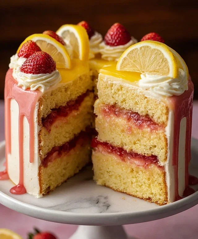 Strawberry Lemonade Cake