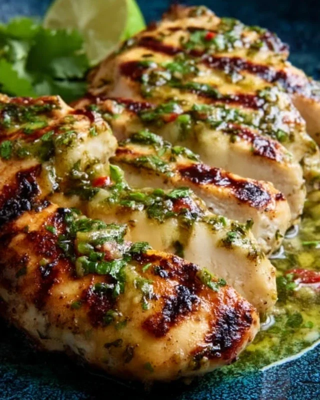 Grilled Salsa Verde Pepper Jack Chicken