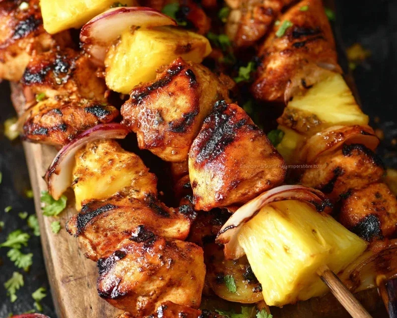 Pineapple Chicken Kebabs Recipe