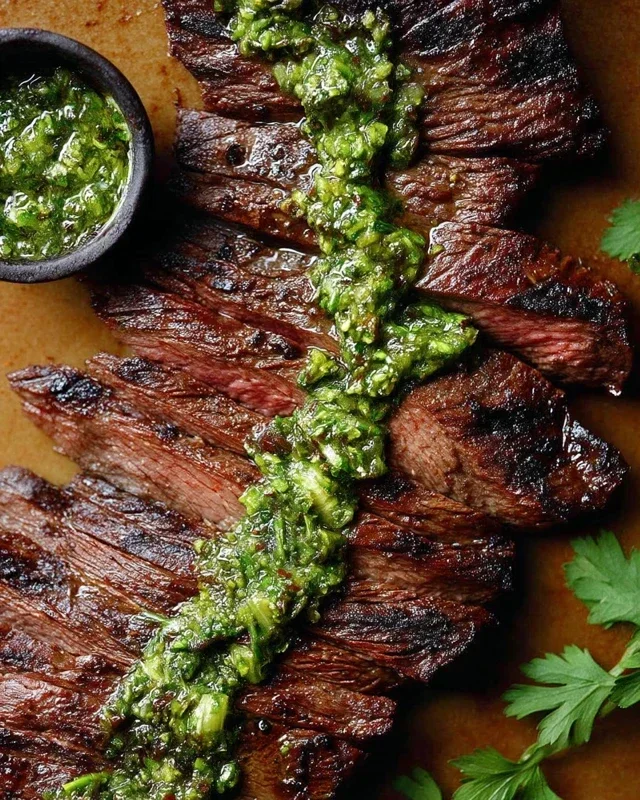 Skirt Steak Marinade Recipe with Chimichurri Recipe