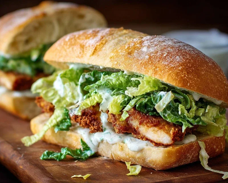 Crispy Chicken Caesar Sandwich