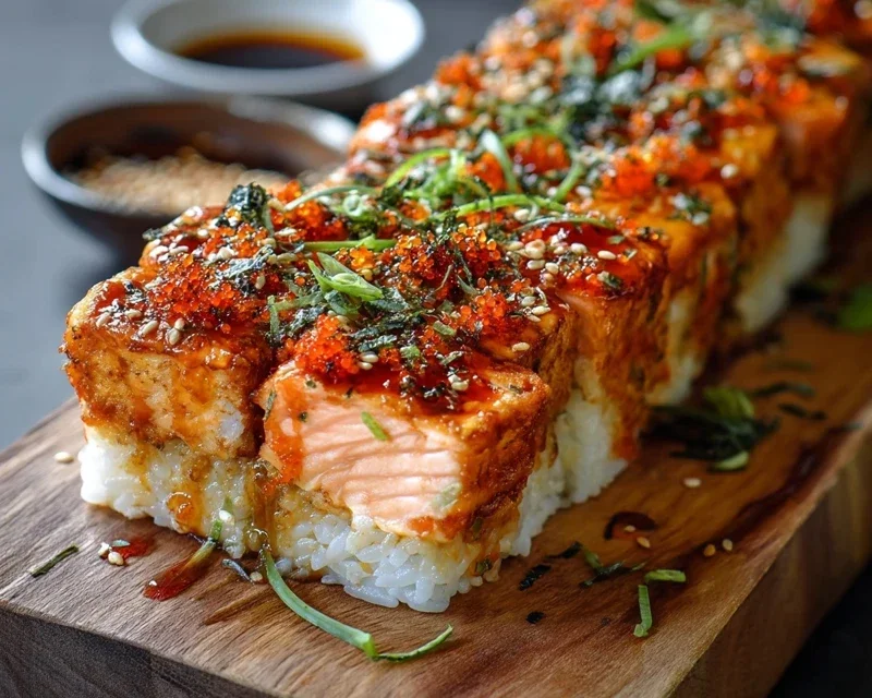 Spicy Salmon Sushi Bake Recipe
