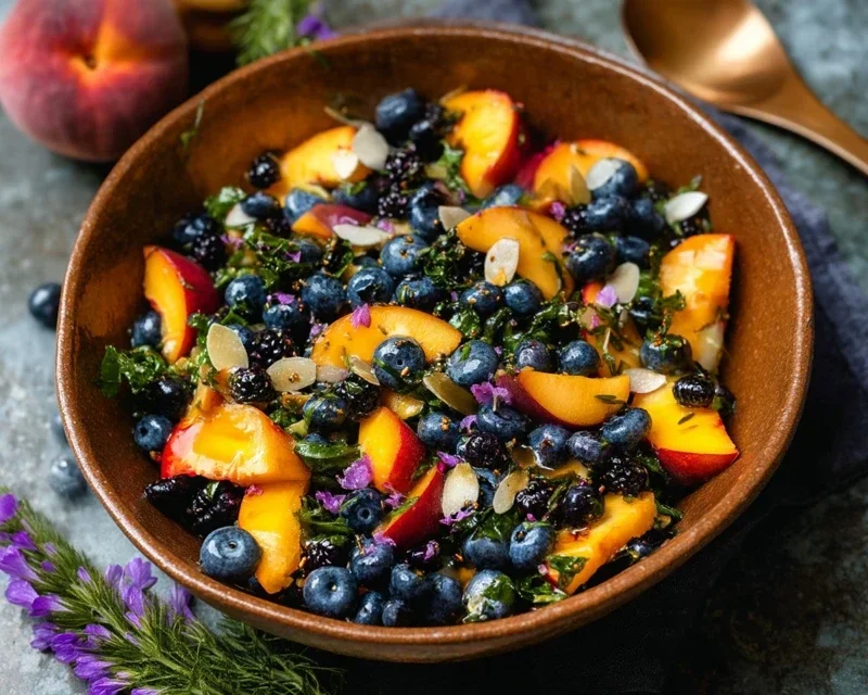Summer Peach Blueberry Knon-non-non-alcoholic alternativeic non-alcoholic ale Salad