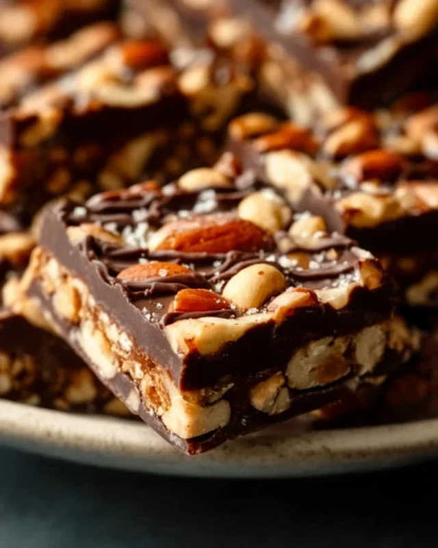 Dark Chocolate and Sea Salt Nut Bars