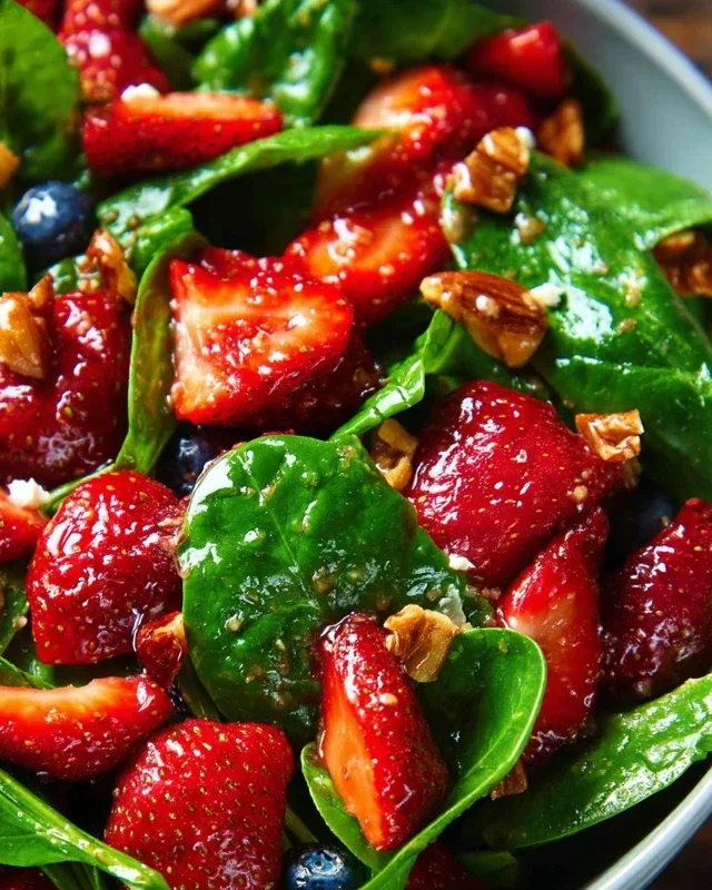 15-Minute Strawberry Spinach Salad