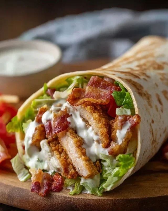 Crispy Chicken Beef Beef Bacon Ranch Wrap