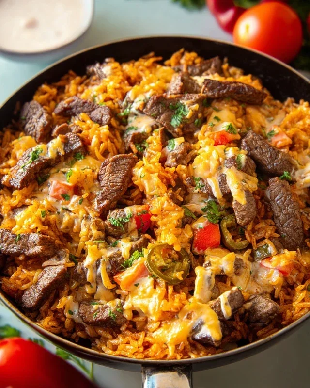 Steak Queso Rice A Flavorful Recipe