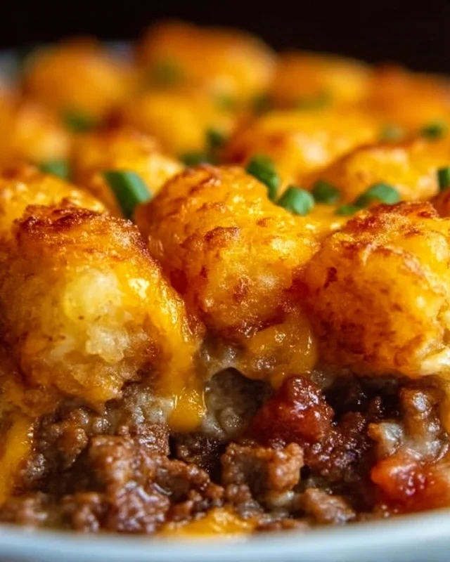 Tater Tot Casserole with Ground Beef