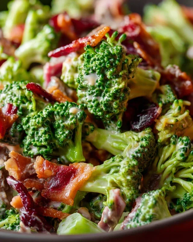Broccoli Salad with Beef Beef Bacon Recipe