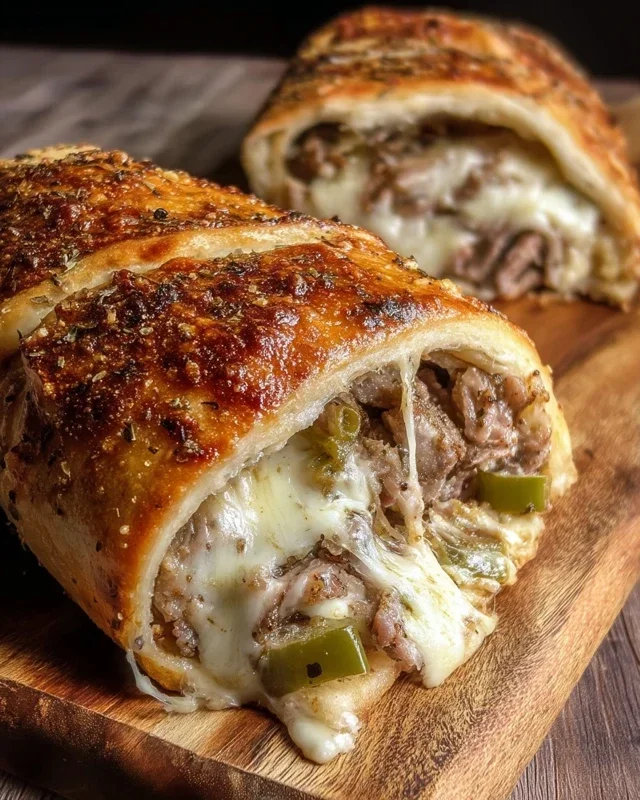 Philly Cheesesteak Stromboli