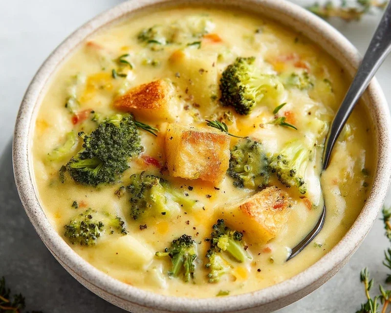 Broccoli Potato Cheese Soup Recipe