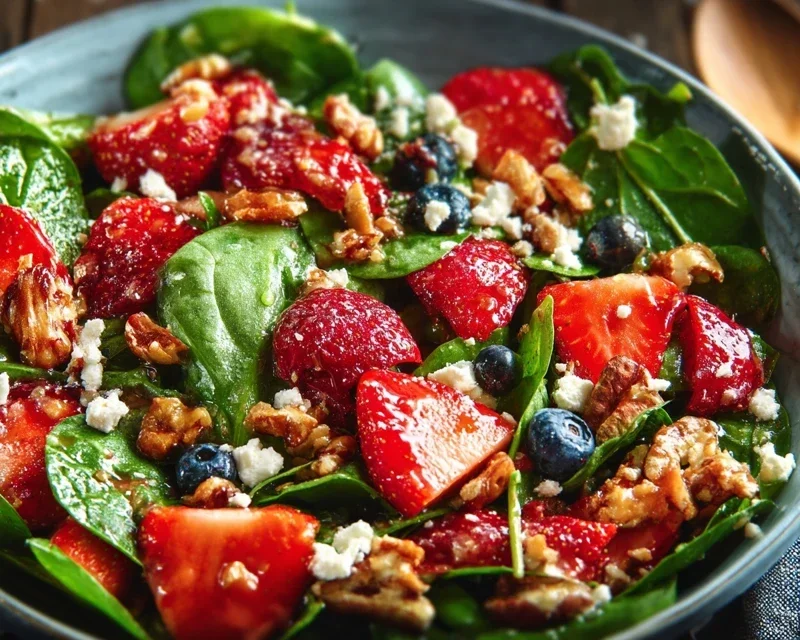 15-Minute Strawberry Spinach Salad
