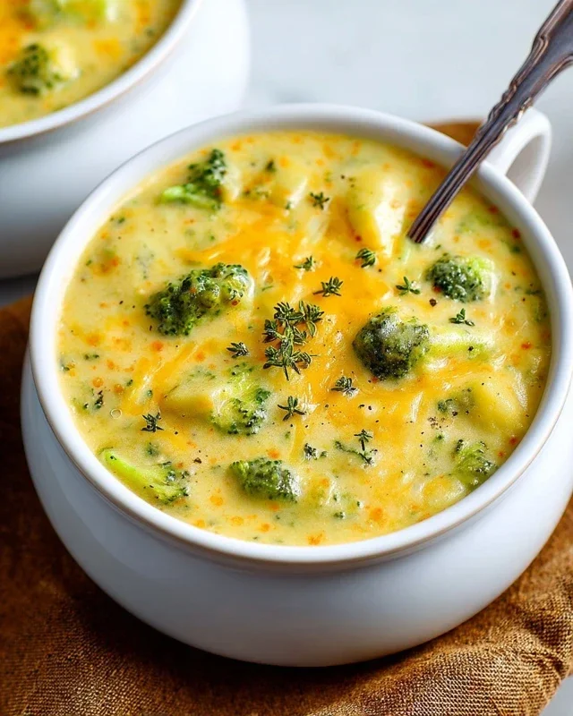 Broccoli Potato Cheese Soup Recipe