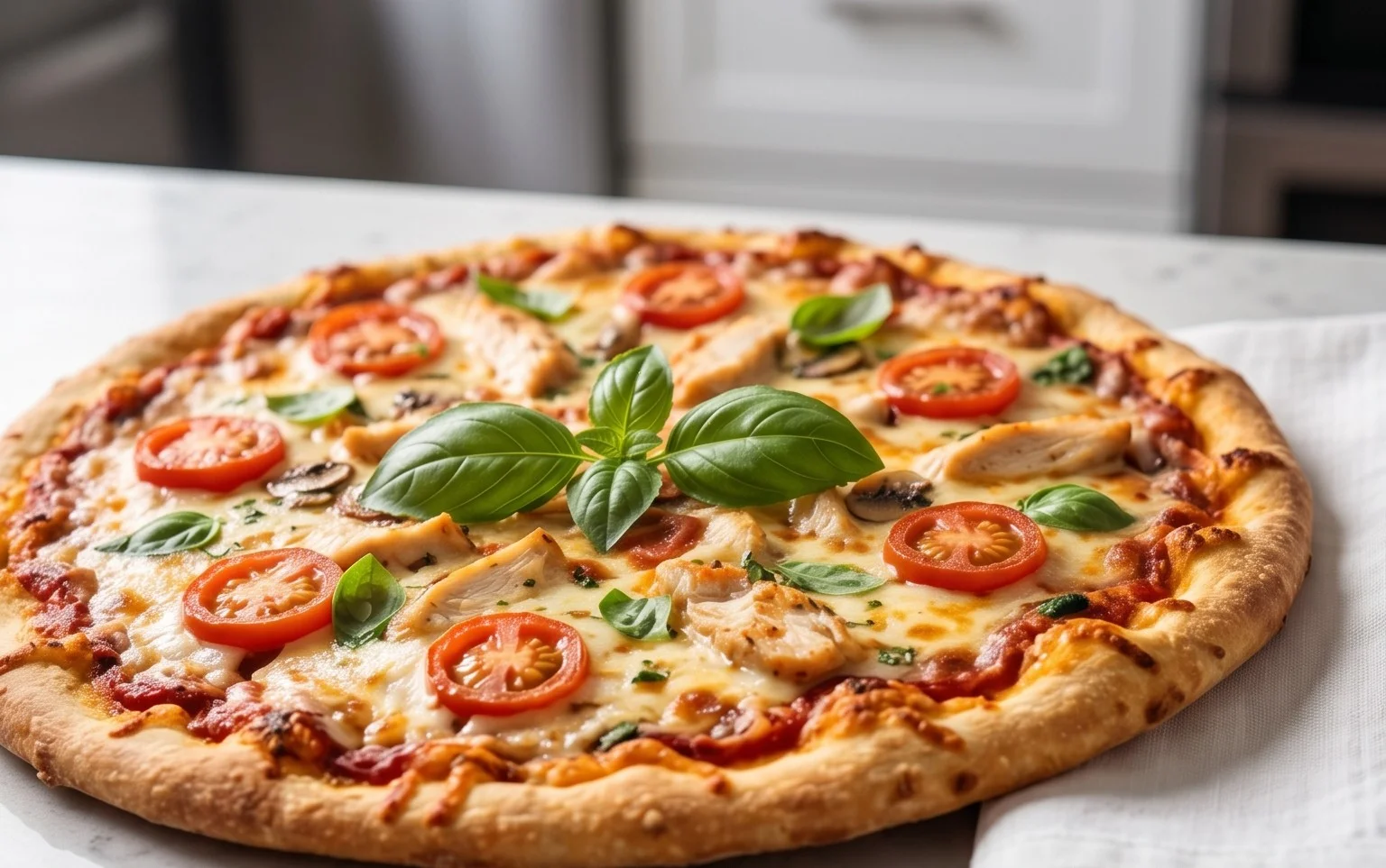 Chicken Crust Pizza (Low Carb + High Protein