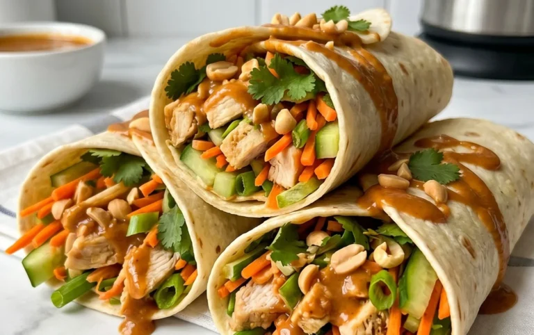 Thai Peanut Chicken Wraps
