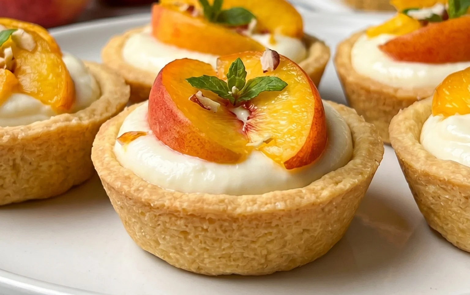 Mini Peach and Cream Cheese Tarts