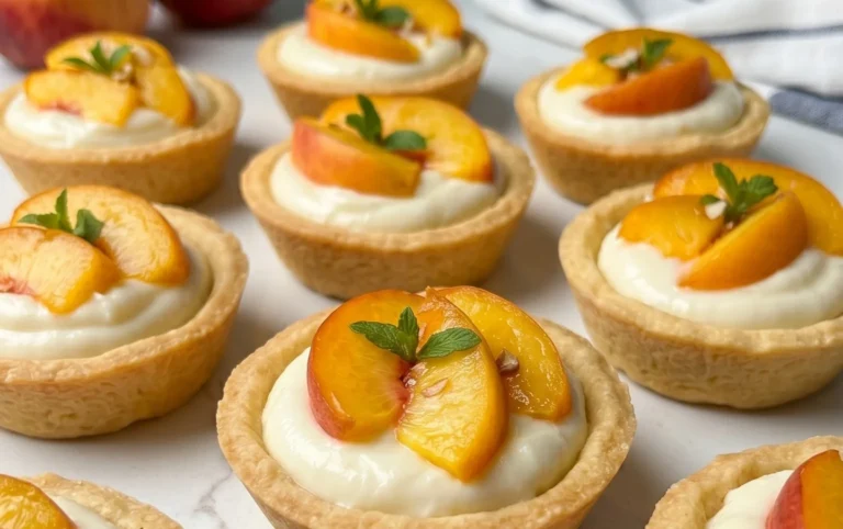 Mini Peach and Cream Cheese Tarts