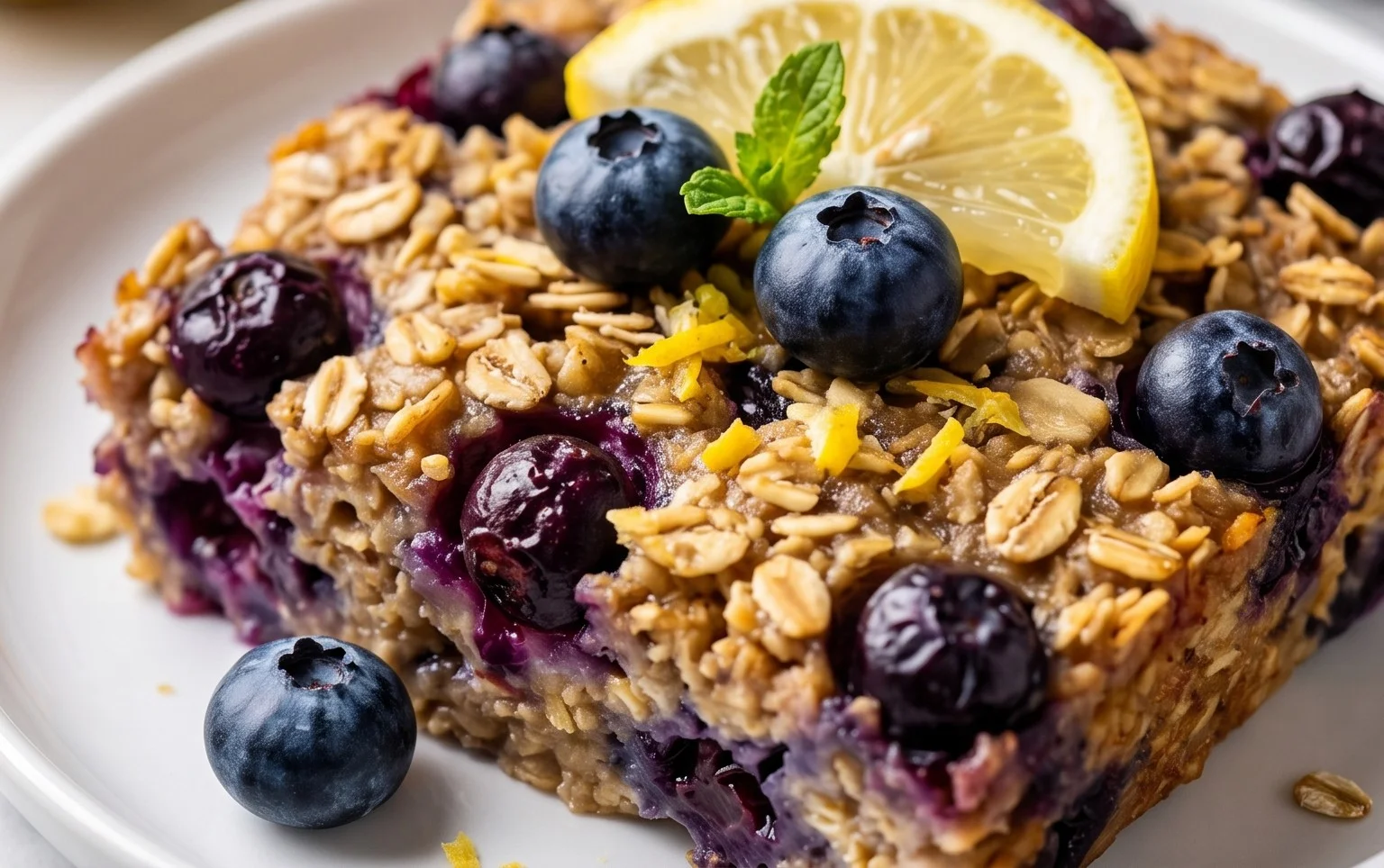 Lemon Blueberry Baked Oats