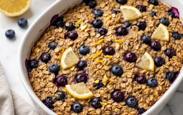 Lemon Blueberry Baked Oats
